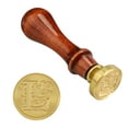 thumbnail image 4 of Uxcell Alphabet L Wooden Handle Removable Brass Head Classic Letter Wax Seal Stamp, 4 of 5