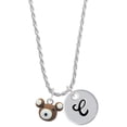 thumbnail image 1 of Delight Jewelry Fimo Clay Teddy Bear Silvertone Script Initial Disc - C - Charm Necklace, 20"+3", 1 of 4