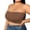 Brown, variant on Women’s Plus Size Strapless Non‑Slip Bandeau Bra – Seamless, Front Closure, Large Bust Support Black XXXXXL