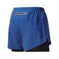 thumbnail image 6 of Mens 2 In 1 Running Shorts Quick Dry Athletic Shorts With Liner, Workout Shorts With Zip Pockets And Towel Loop Double-Layer Fitness Shorts To Prevent Exposure Blue L, 6 of 7