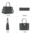 thumbnail image 2 of Mosiso 17.3 Inch Water Resistant PU Leather Laptop Tote Bag - Large Capacity Business Briefcase for Office, Work, 2 of 5