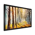 thumbnail image 2 of Designart 'Morning Glow Through The Autumn Trees' Lake House Framed Art Print, 2 of 4