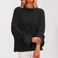 thumbnail image 2 of WRKEKC Chandails pour Femmes Automne Hiver Mode Décontractée Manches Longues Couleur Unie Tricot à Enfiler avec Col Rond Coupe Ample Cozy Surdimensionné pour Détente, 2 of 6