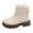 Beige, variant on CAICJ98 Little Girls Ankle Boots Waterproof Combat Shoes With Side Zipper Toddler Boots for Girls (Toddler/Little Kid/Big Kid),3