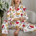 thumbnail image 6 of Uemuo Tulips Flowers Pattern Womens Pajama Sets,PJ Set for Women,Pajamas for Women Logo,Long Sleeve Pajama Set for Women,Soft Long Sleeve Top With Pants-XX-Large, 6 of 9