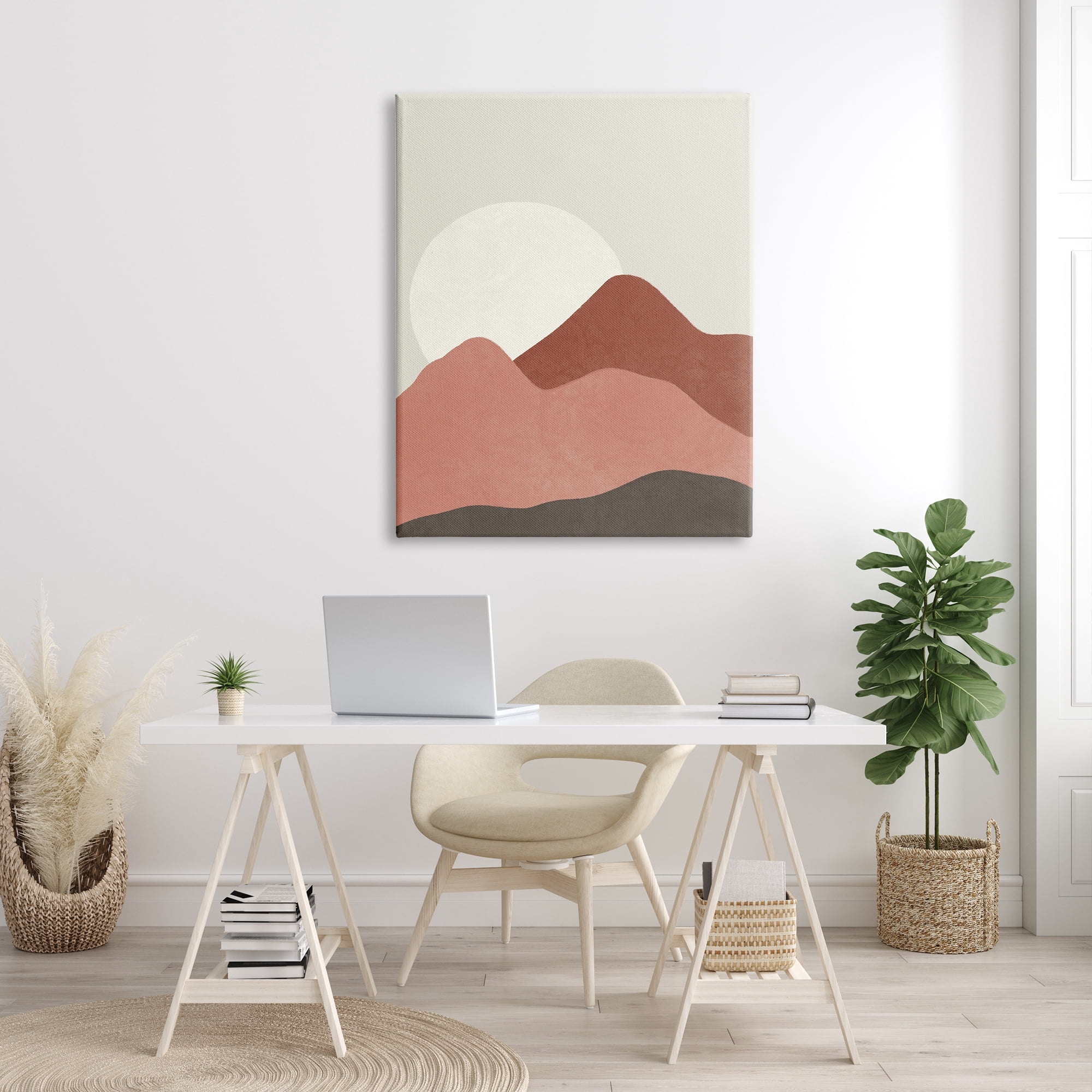 Stupell Indtries Desert Mountain Sunrise Landscape Warm Terracotta Tones,36 x 48,Design by Taylor Shannon Designs