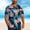 Multicolor, variant on Zylanna Men's Hawaiian Shirts, Short Sleeve Quickly Dry Casual Turndown Collar Summer Beach Button Down Shirts Dark Blue Size S