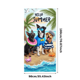 thumbnail image 3 of Bright Colors Hello Summer Dog Banner Tropical Design Beach Theme for Summer Party Outdoor Decoration Beach Events, 3 of 7