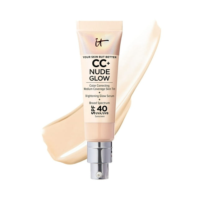 Foundation IT Cosmetics CC+ Nude Glow con SPF 40 de luz de 30 ml