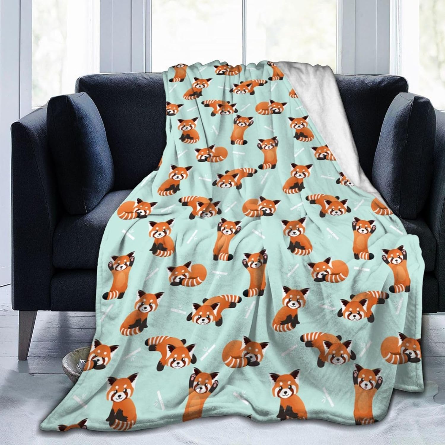 Red Panda Gifts Flannel Fleece Throw Blanket Warm Cozy Plush Bed Blankets for Sofa Couch Bedroom 60"X50"