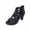 Black, variant on Xfvqtps Womens Rhinestone Sandals Ankle Strap Zipper Back Heels Cutout Peep Toe Block Heel Evening Dressy Party Wedding Prom Shoes