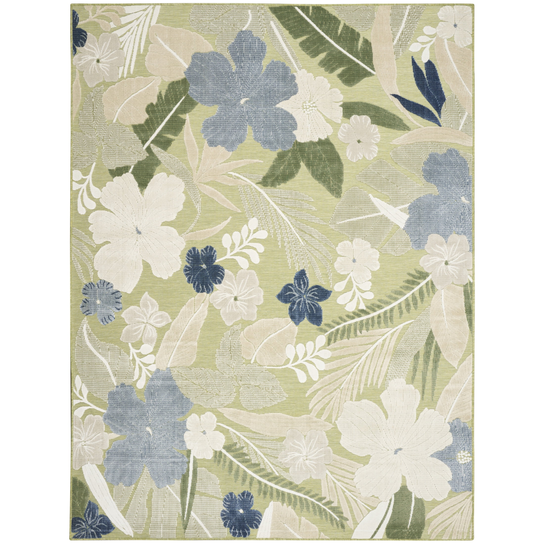 Nourison Suncoast 9' x 12' Green Blue Tropical Rug