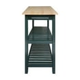 thumbnail image 6 of FurniFact Hunter Green Kitchen Island Table with Storage, Drawer, 2 Open Counter Shelves, 6 of 9