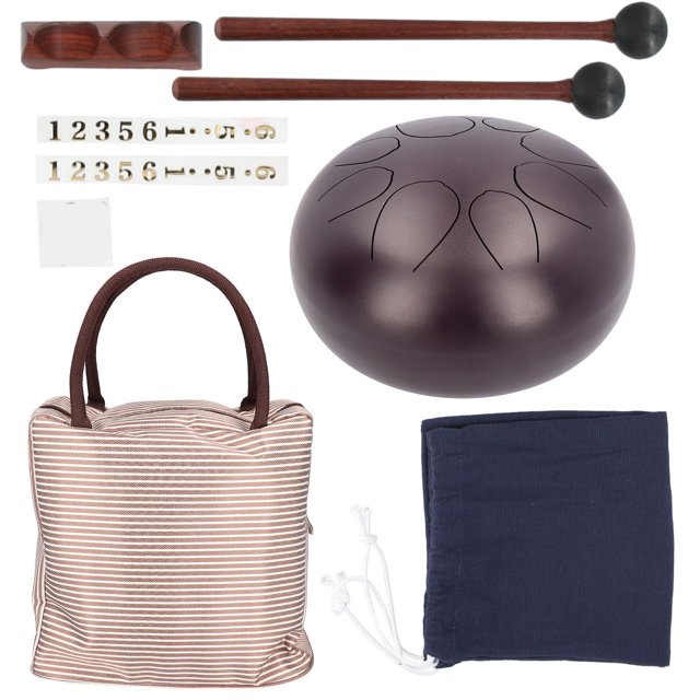 Tambor de lengua de acero, 8 tonos, etéreo, sin preocupaciones, sánscrito, instrumento de percusión de 10 pulgadas (dorado)
