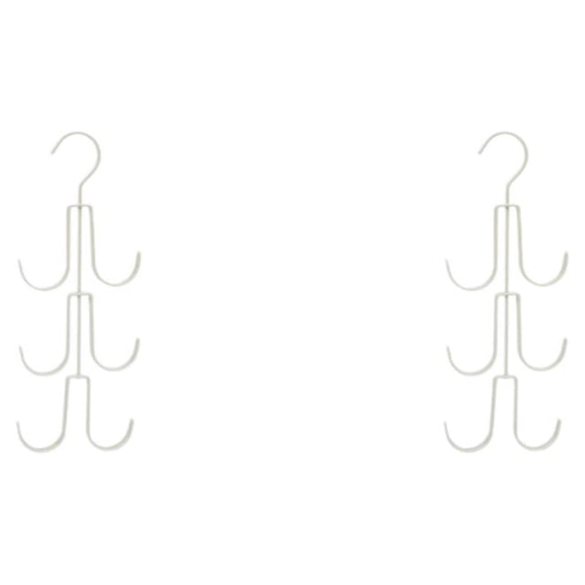 Advancent Monederos Bolsos Colgador Estante Colgando Gancho multicapa Ropa Sombreros Soporte de almacenamiento Metal Fuerte Carga para el hogar Beige 2piezas