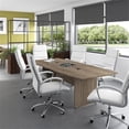 thumbnail image 2 of Bowery Hill 95" Boat Shaped Engineered Wood Conference Table in Hickory Brown, 2 of 6