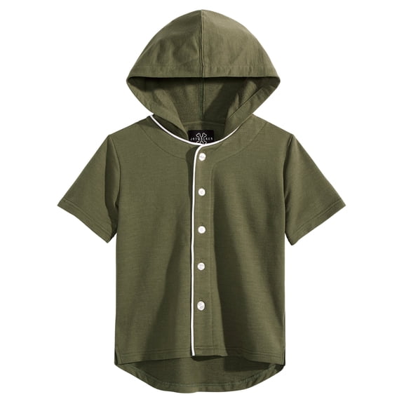 Jaywalker Big Kid Boys Hooded Baseball Jersey