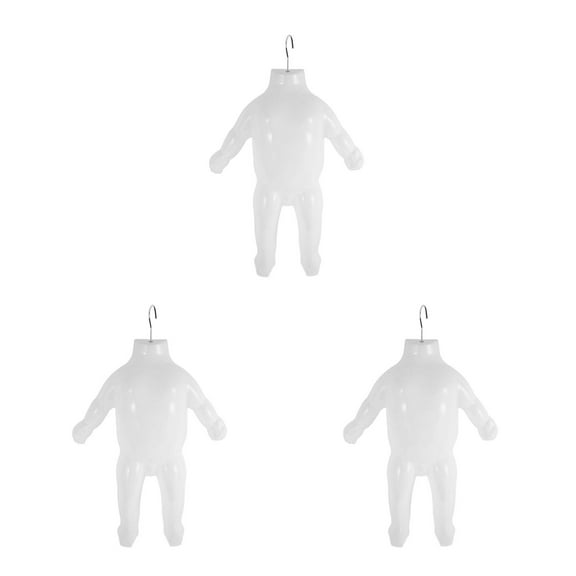 WORGEOUS 3pcs Kid Mannequin Full Body Adjustable Faceless Mannequin Torsos Child Dress Form Realistic Adjustable Detachable Manikin Body Display With Metal Base For Children