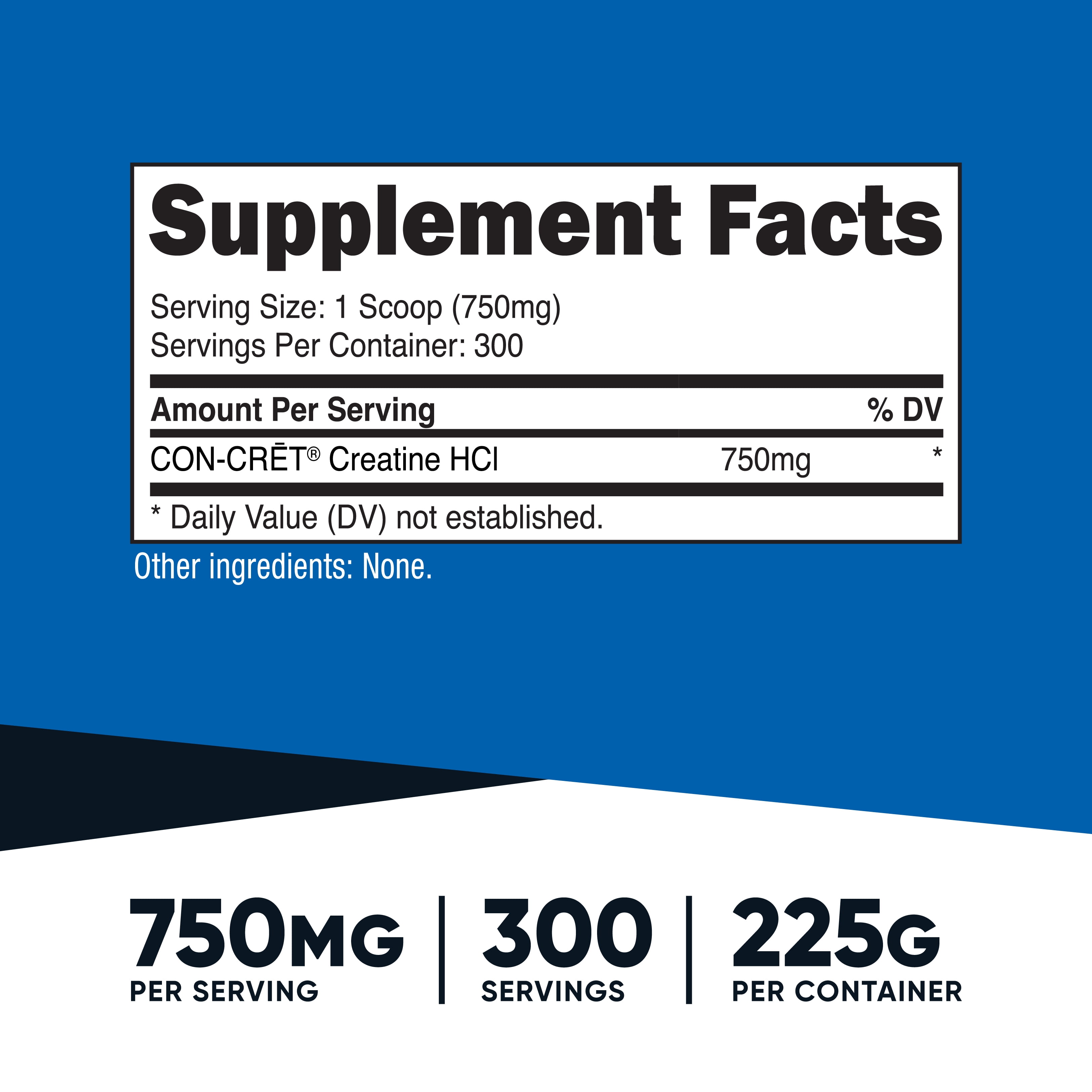 Nutricost Creatine HCl Powder (8 OZ) - Made With CON-CRET Creatine, 300 Servings