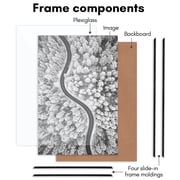 Americanflat 20x30 Poster Frame 3 Pack Polished Front Cover Slide Photo Buildable Molding Fusion Wall - Black