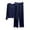 Blue, variant on 2 Piece Sets for Women Plus Size Casual Shorts Two Piece Pants Outfit Women's Loose Solid Color T-shirt Wide Leg Pants Home Wear Two-piece Long Sleeve U-Neck Shirts Sets
