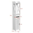 thumbnail image 6 of Wobythan 31.5" Height Wooden Bathroom Storage Cabinet, Standing Modern Corner Shelf with Tissue Drawer, White, 6 of 8