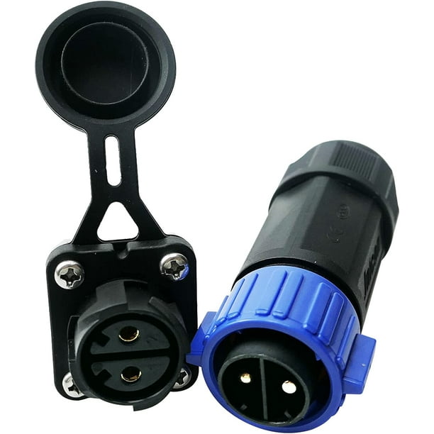 Trolling Motor Plug Receptacle Set, Marine Boat DC Power Connector 12/24/36/48 Volt Waterproof