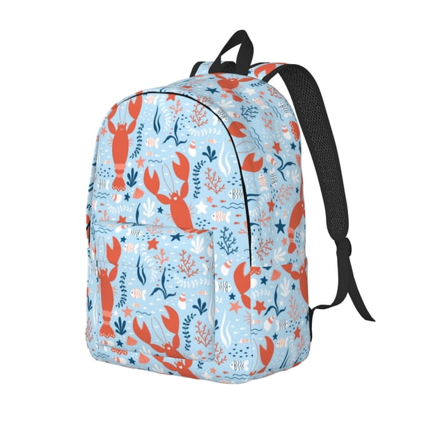 Easygdp Lobsters Mochila de Lona Resistente para Laptop, Compatible con Laptops de 15 a 17 pulgadas, Ideal para Escuela, Trabajo y Viajes-Medium