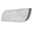 thumbnail image 1 of Digital Alarm Clock for Bedrooms LED Mirror Desk Clock Multifunction Innovative Silent Temperature Humidity for Indoor Home Bedroom Office DC5V, 1 of 8