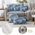 thumbnail image 6 of Modern Blue Outdoor Waterproof Pillow Covers, Vintage Abstract Art Contemporary Decorative Square Throw Pillowcase Sofa Cushion Sham for Patio/Couch/Chair, 18"x18" 2 Pack, 6 of 8