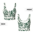 thumbnail image 3 of Sikiie Palm Branch With Leaves Print Strappy Sports Bra for Women Padded Push Up Sports Bra Athletic Running Sports Bra Workout Bra Yoga Bra, 3 of 5