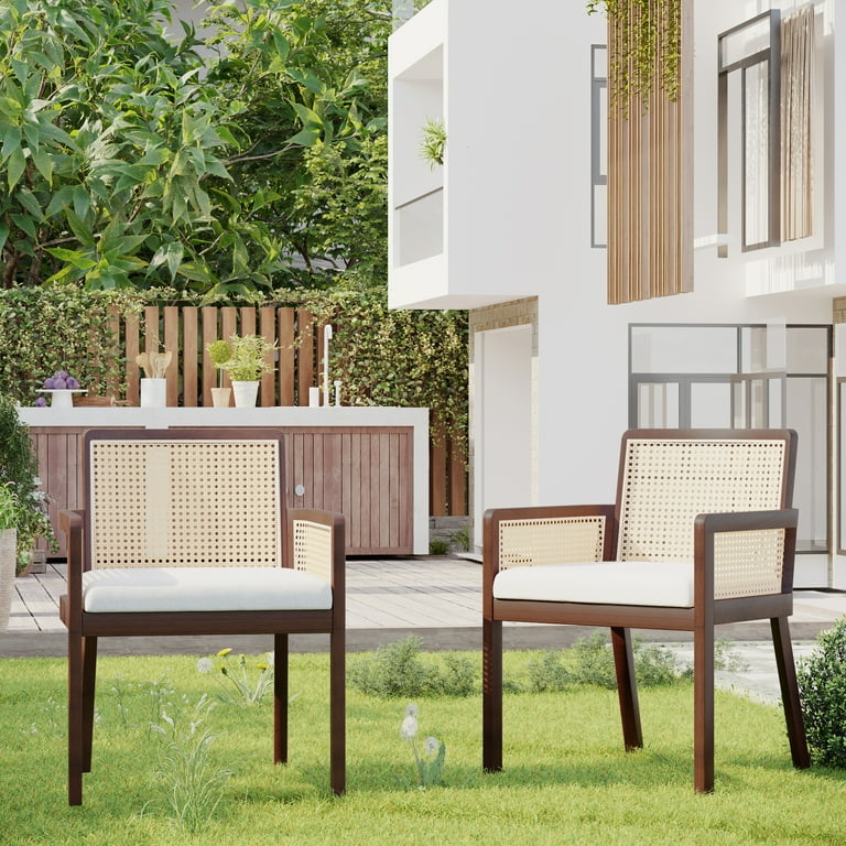Free Shipping! MeetLeisure Mid-Century Modern Rattan Chair