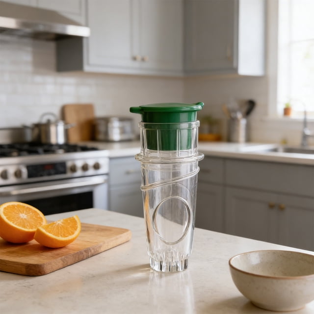 5Pcs Manual Lemon Juicer, Yrmaups Manual Lemon Orange Juicer for Home, Hand Press Citrus Squeezer, Reusable Portable Fruit Juice Extractor for Kitchen, Bar, Camping, Travel