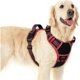 thumbnail image 1 of wonima02 Dog Harness for Large Dogs, Easy Wearing with 3 Buckles, Adjustable No Pull Pet Harness with 2 Rings for Walking, No Chock Reflective Soft Padded Vest with Control Handle, Black & Red, L, 1 of 1