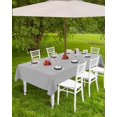 thumbnail image 4 of Grey Outdoor Tablecloth with Umbrella Hole & Zipper, Modern Pure Gray Rectangle Tablecloth 60x84 Inch, Patio Table Cover Waterproof Table Cloth for Picnic/Party, 4 of 6
