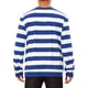 thumbnail image 3 of SUDADERAS PARA HOMBRES INSPIRE CHIC Cuello Redondo de Rayas de Contraste de Manga Larga Ajuste Regular Suéter L Azul Blanco, 3 of 6