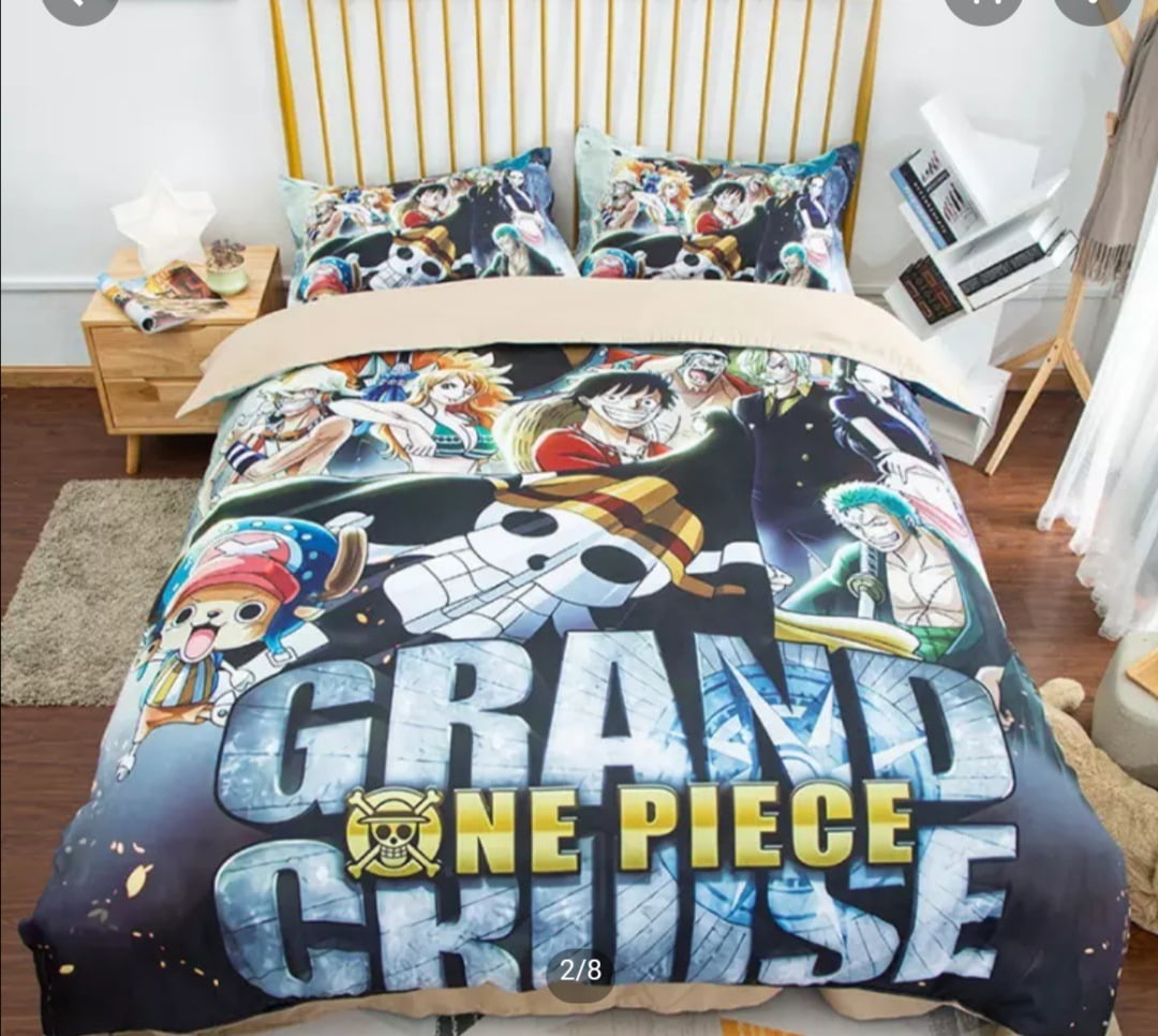 Anime One Piece Luffy Full Size Bedding Comforter Sets for Women Men ...