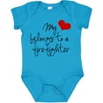 thumbnail image 3 of Inktastic My Heart Belongs Firefighter Girls Baby Bodysuit, 3 of 5