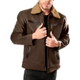 thumbnail image 1 of Chamarra Para Hombre Shendy Vendi Chaqueta Vinipiel Tipo Biker Cafe Chica, 1 of 4