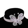 thumbnail image 2 of Collar de mariposa lindo para perro mascota Collar de gato Adorno de cuello para cachorro (Plata M), 2 of 2