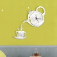 thumbnail image 2 of 3 Piezas DIY Acrílico de Café Tetera 3D Reloj de Pared Cocina Relojes de Pared Sala de Estar Comedor Decoración del Hogar Reloj, 2 of 5
