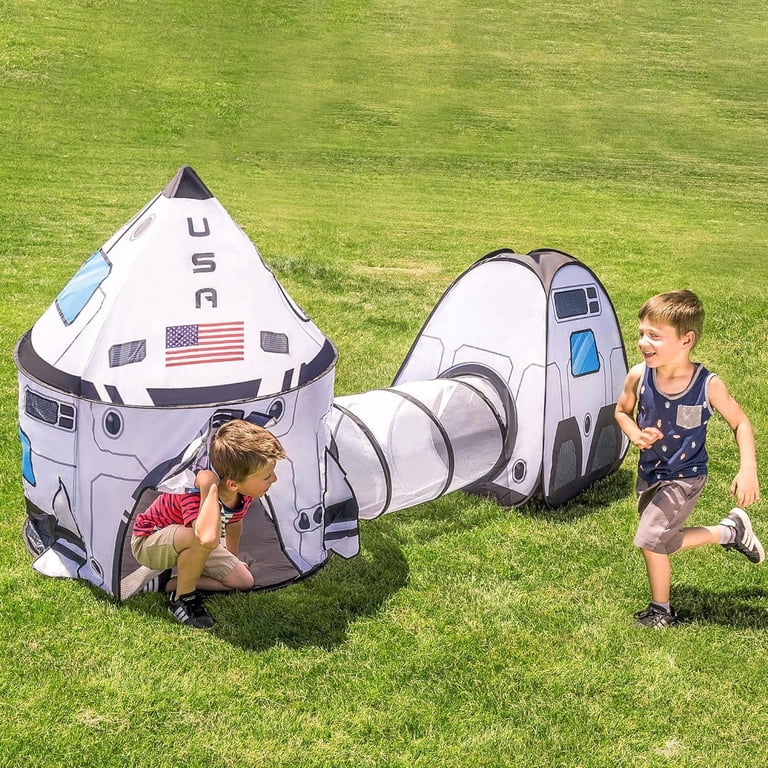Joyfy 3-Piece Rocket Ship Play Tent Set with Tunnel photo 3