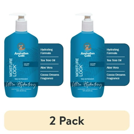 (2 pack) Moisturizing Tan Extending Lotion, Australian Gold Moisturizer, 16.0 FL OZ