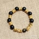thumbnail image 1 of Pulsera de oro Pixiu bañada en oro con imitación de obsidiana y arena de 12 mm, regalo pequeño, 1 of 5
