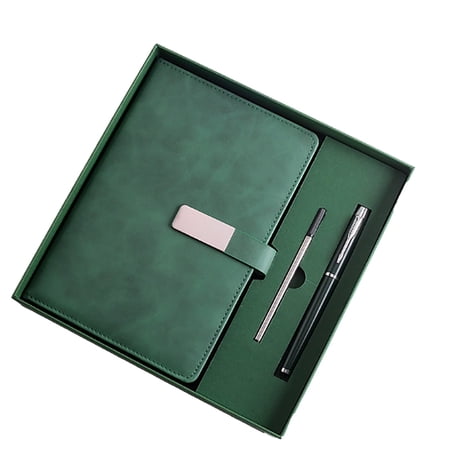 PU Leather Notebook Set A5 Hardcover Business Notebook Notebook and Pen Gift Set Executive Notebook with Box PU Leather Cover Journal Set Professional Writing Journal Luxury Notebook Set