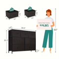 thumbnail image 2 of Dresser TV Stand, Entertainment Center with Fabric Drawers, Media Console Table with Metal Frame and Wood Top for TV up to 45 inch, Chest of Drawers for Bedroom, 2 of 9