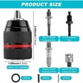 thumbnail image 3 of Portabrocas Sin Llave, Montaje 1/2-20UNF, 1-13 mm. Compatible con Vástago SDS-Plus de 3/8", Vástago Hexagonal de 1/4" y Adaptador para Llave de de 1/2"., 3 of 8