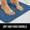 Gorilla Grip Chenille Bath Rug 30x20, Rubber Backing Quick Dry Washable
