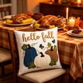 thumbnail image 4 of AURIGATE Pumpkin Pillow Cover, 17.7 in Canvas Living Room Sofa Festival Bow Decoration Cushion Case for Halloween Thanksgiving Home Decor, 4 of 8