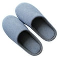 thumbnail image 4 of EeaseMX Pantuflas de invierno a rayas azules para interior de casa, de algodón, para hombre (talla 44-45), 4 of 7